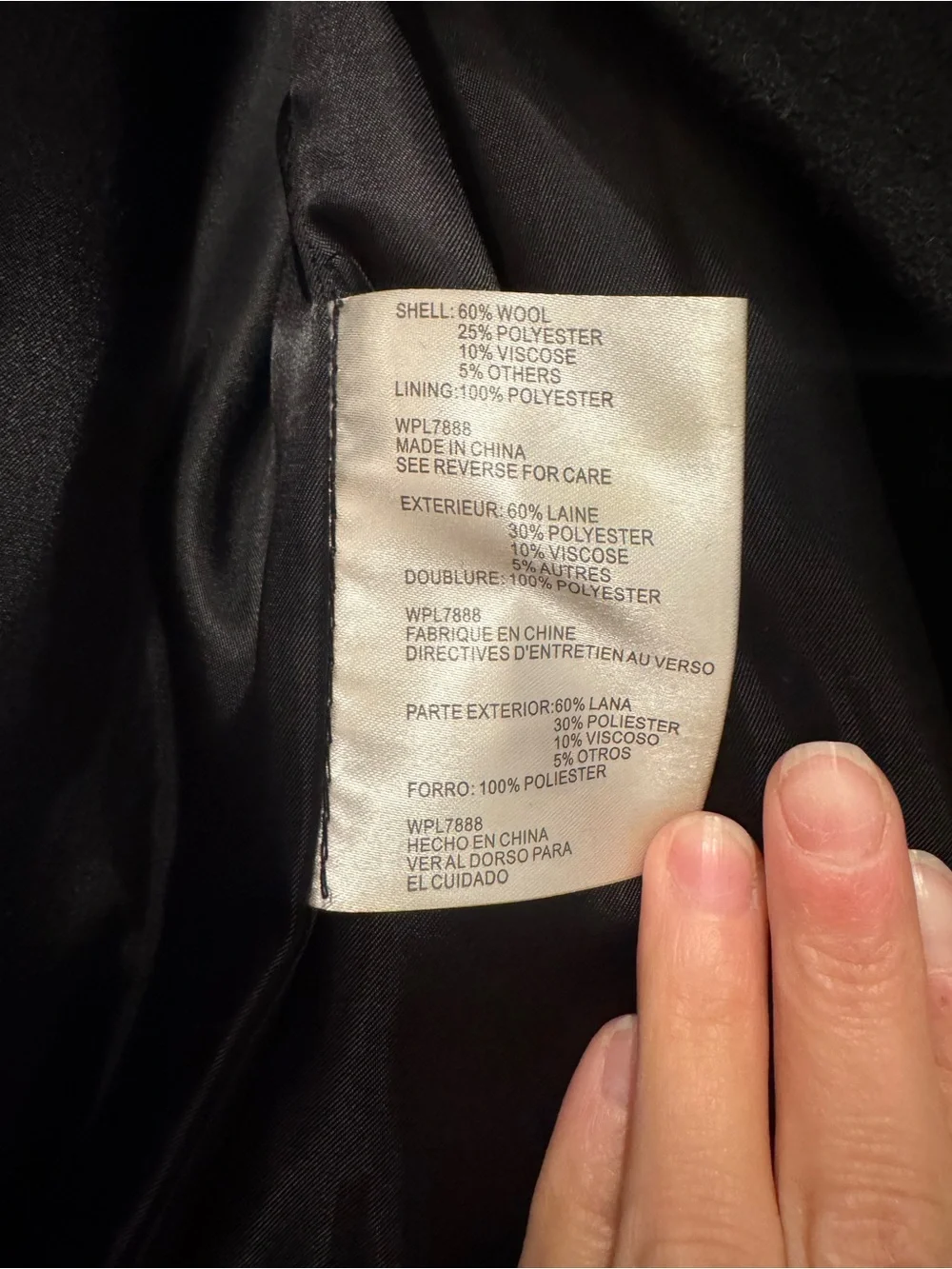 Michael Kors Black Asymmetrical Pea Coat